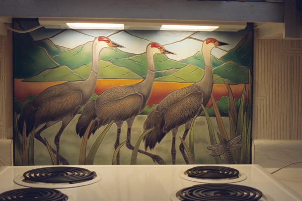 Sandhill cranes installed